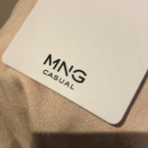 MNG Mango faux suede light dress with bell sleeve - Picture 8 of 9